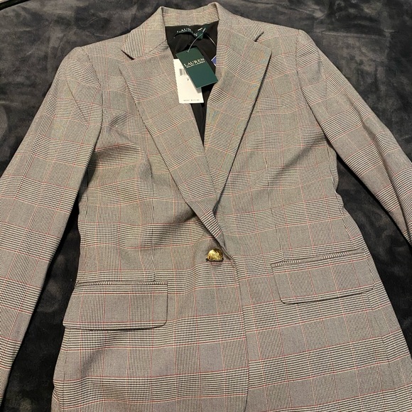 NWOT Ralph Lauren Red & Black Plaid Blazer - Picture 5 of 11